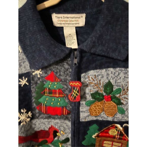 Vintage tiara international Christmas sweater vest medium - Picture 3 of 4